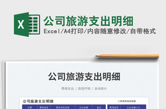 公司旅游支出明細(xì)