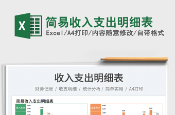 簡易收入支出明細(xì)表