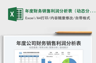 年度財務銷售利潤分析表（動態分析）