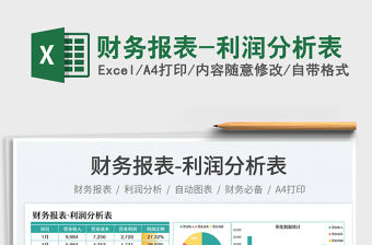 財務報表-利潤分析表