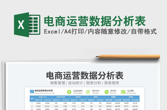 電商運營數(shù)據(jù)分析表