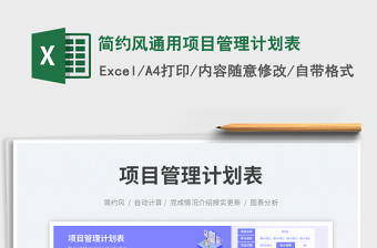 簡約風(fēng)通用項目管理計劃表