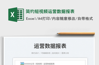 簡(jiǎn)約短視頻運(yùn)營(yíng)數(shù)據(jù)報(bào)表