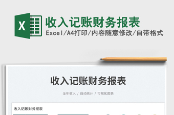 收入記賬財務(wù)報表
