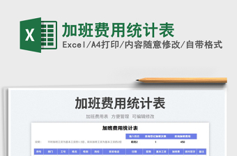 加班費(fèi)用統(tǒng)計(jì)表