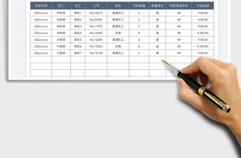員工名片印刷費(fèi)用支出表