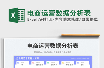 電商運(yùn)營(yíng)數(shù)據(jù)分析表