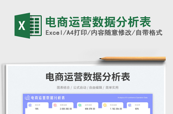 电商运营数据分析表