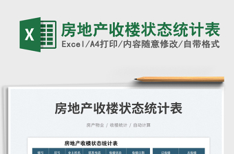 房地產(chǎn)收樓狀態(tài)統(tǒng)計表