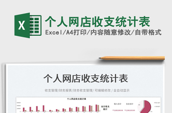 個(gè)人網(wǎng)店收支統(tǒng)計(jì)表