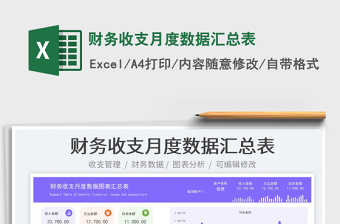 財(cái)務(wù)收支月度數(shù)據(jù)匯總表