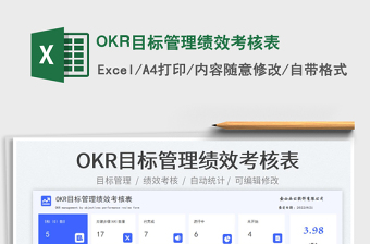 OKR目標(biāo)管理績效考核表