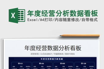 年度經(jīng)營分析數(shù)據(jù)看板