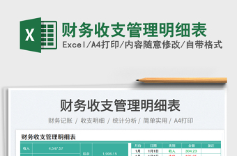 財務(wù)收支管理明細表