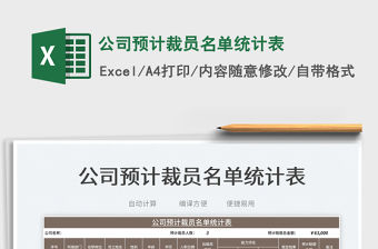 公司預計裁員名單統計表