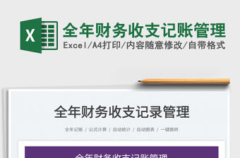 全年財務收支記賬管理