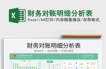 財務對賬明細分析表