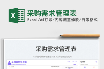 采購需求管理表