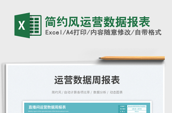 簡約風(fēng)運營數(shù)據(jù)報表