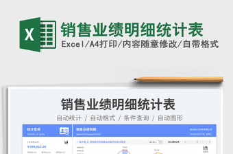 銷售業(yè)績明細統(tǒng)計表