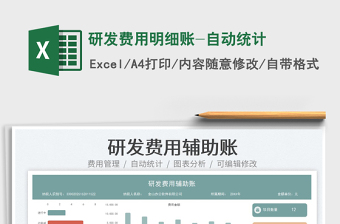 研发费用明细账-自动统计