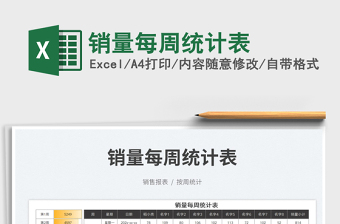銷量每周統(tǒng)計(jì)表