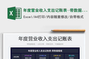 年度營(yíng)業(yè)收入支出記賬表-帶數(shù)據(jù)看板