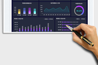 年度營(yíng)業(yè)收入支出記賬表-帶數(shù)據(jù)看板