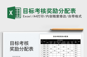 目標考核獎勵分配表