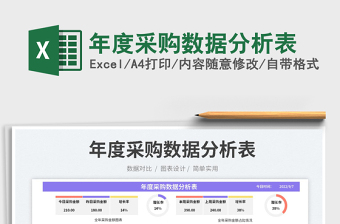 年度采購數(shù)據(jù)分析表