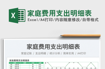 家庭費(fèi)用支出明細(xì)表