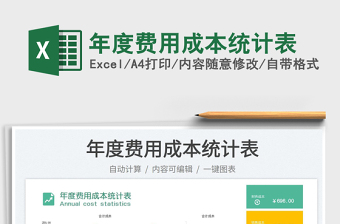 年度費(fèi)用成本統(tǒng)計(jì)表