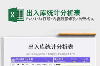 出入庫(kù)統(tǒng)計(jì)分析表
