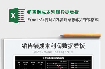 銷售額成本利潤數據看板