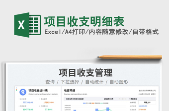 項目收支明細(xì)表