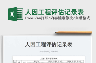 人因工程評(píng)估記錄表
