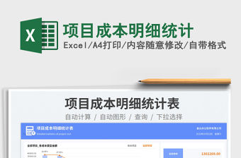 項(xiàng)目成本明細(xì)統(tǒng)計(jì)