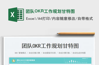 團隊OKR工作規劃甘特圖