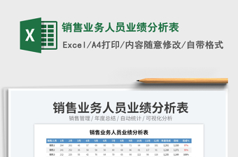 銷售業(yè)務(wù)人員業(yè)績分析表