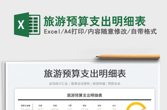 旅游預算支出明細表