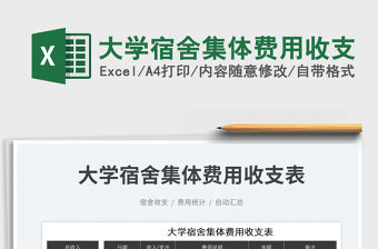 大學宿舍集體費用收支