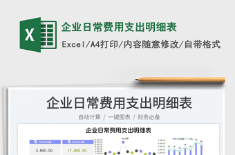 企業(yè)日常費用支出明細表