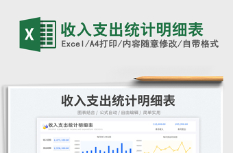 收入支出統(tǒng)計明細表
