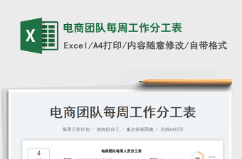 電商團(tuán)隊(duì)每周工作分工表