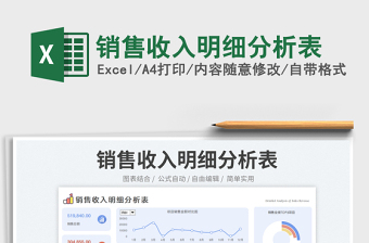 銷售收入明細分析表