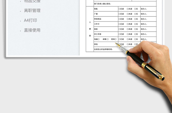 員工離職交接單