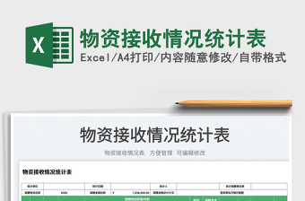 物資接收情況統(tǒng)計表