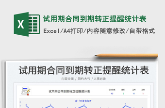 試用期合同到期轉正提醒統(tǒng)計表