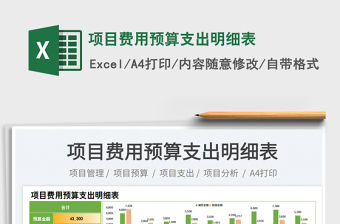 項目費用預算支出明細表