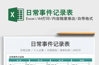 日常事件記錄表